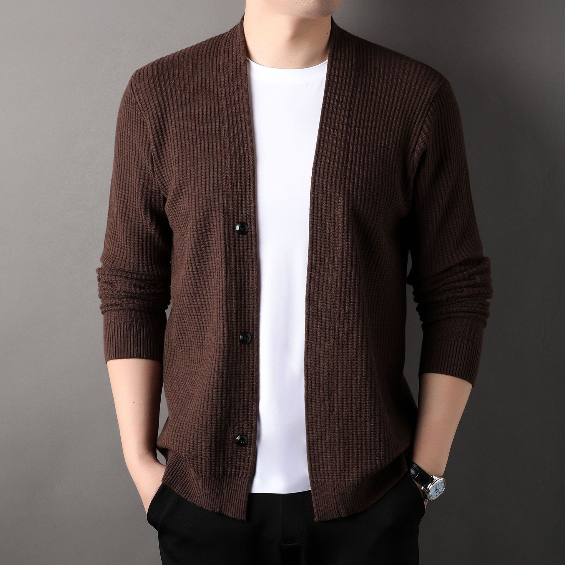Men's Comfortable Fashion Knit Cardigan/ Sweater