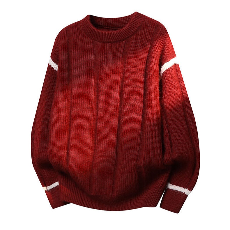 Men's Luxury Fashion Crewneck Striped Sweater Long Sleeve