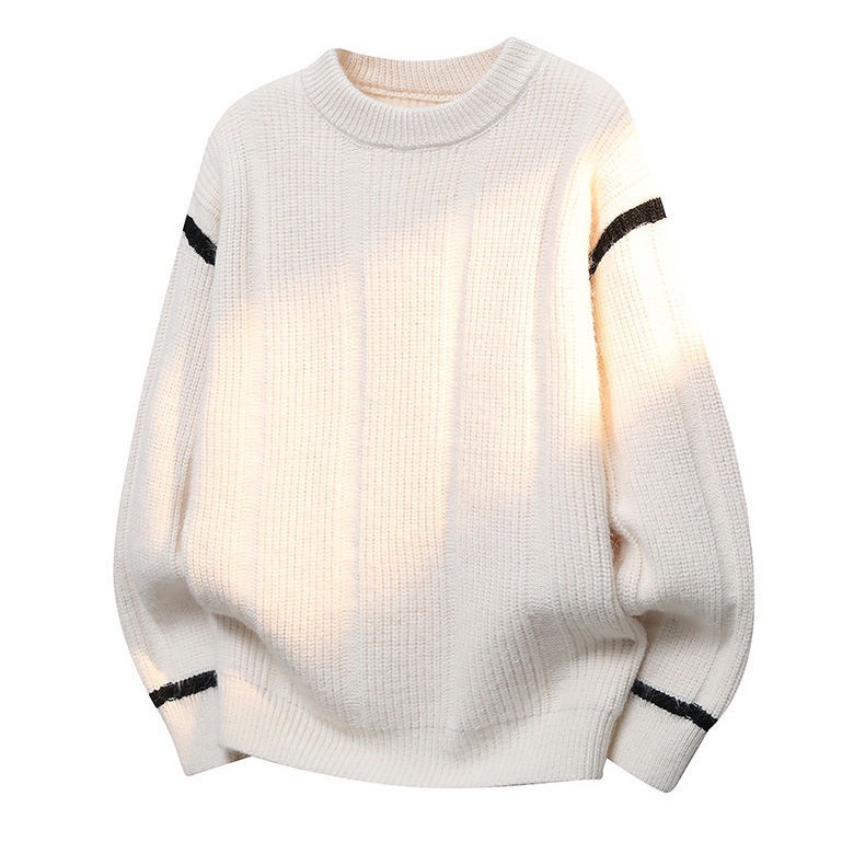 Men's Luxury Fashion Crewneck Striped Sweater Long Sleeve