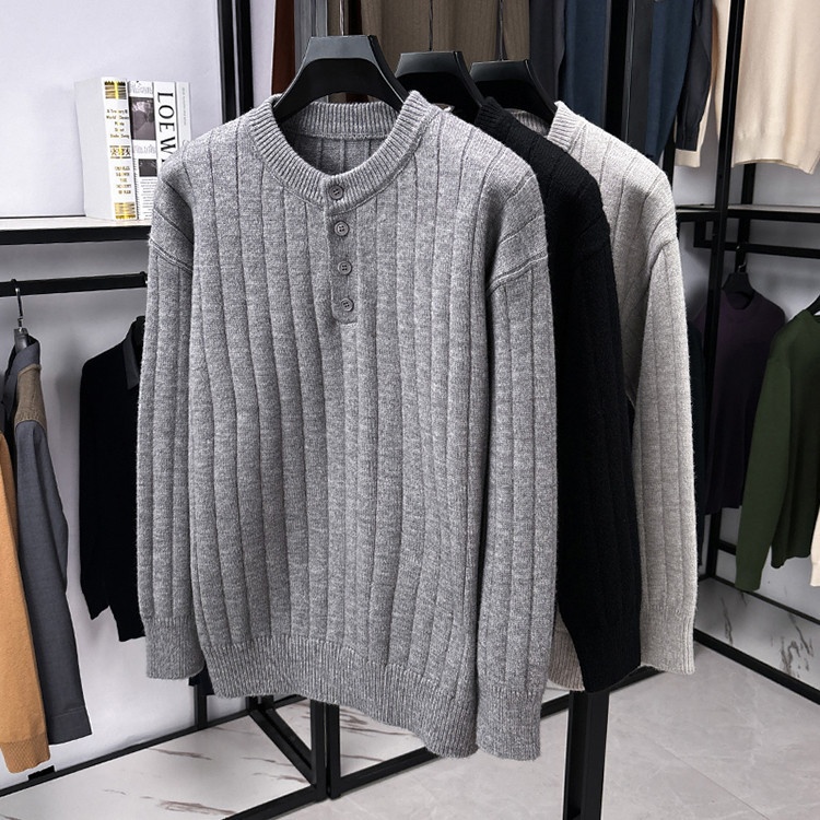 Men's Loose Fit Casual Pullover Knitwear Sweater