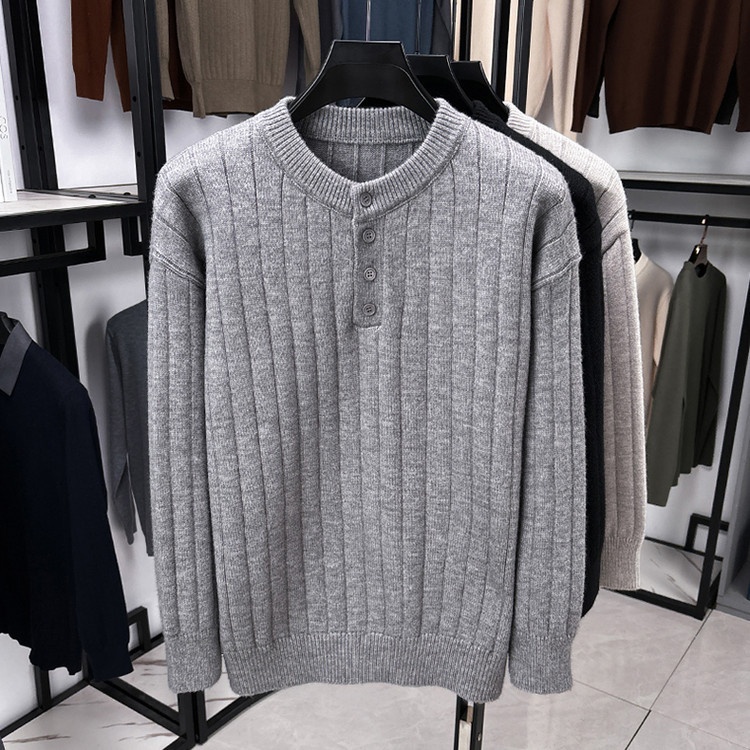 Men's Loose Fit Casual Pullover Knitwear Sweater