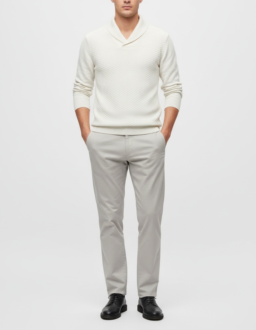 Men's V-Neck Long Sleeve Base Layer Casual Solid Sweater