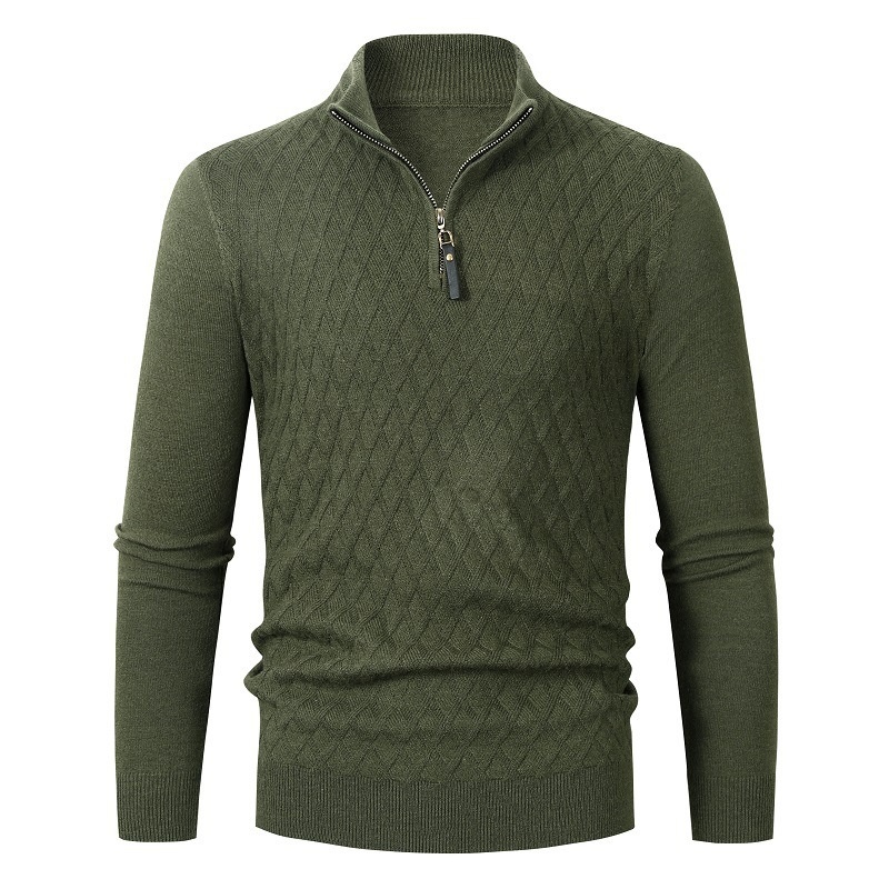 Men's Half-Zip Pullover Sweater Casual Base Layer