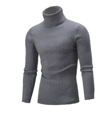 Men's Cable Knit Pullover Slim Fit Casual Sweater