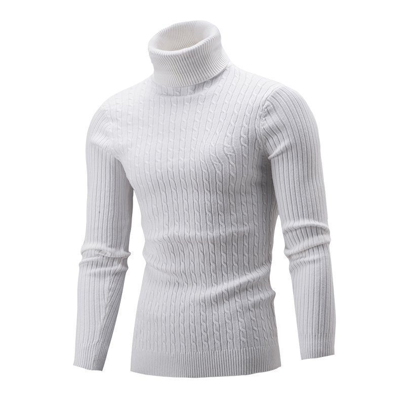 Men's Cable Knit Pullover Slim Fit Casual Sweater