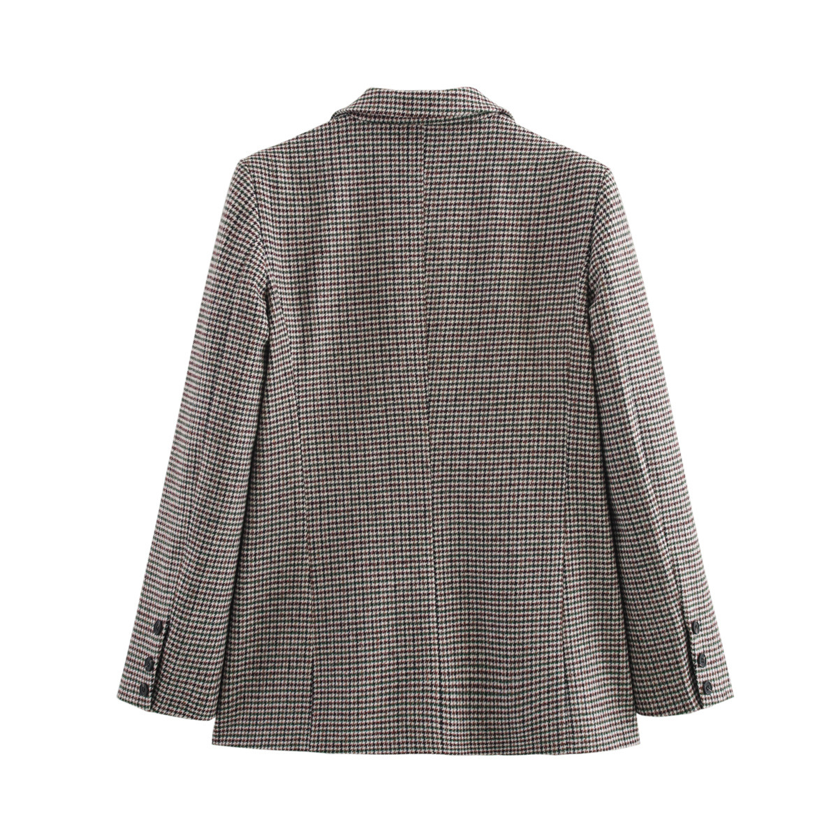 Veste blazer pied-de-poule chic et décontractée KUN-00053