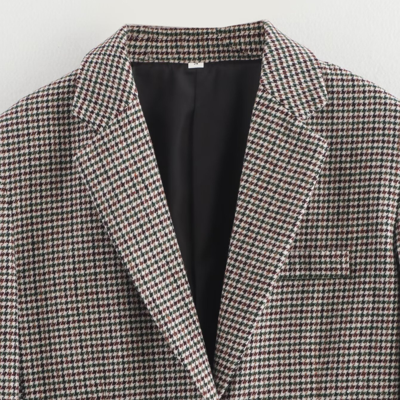 Veste blazer pied-de-poule chic et décontractée KUN-00053