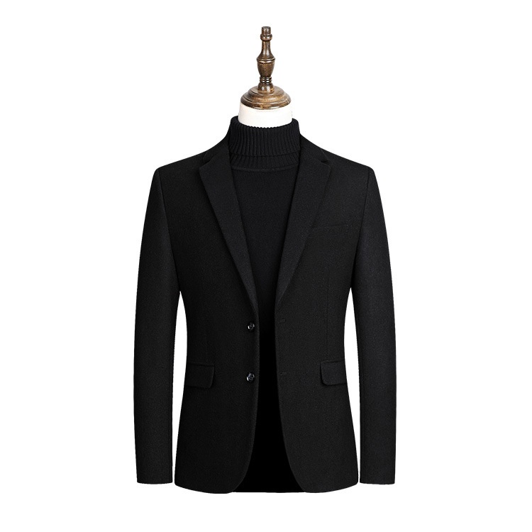 Men’s Autumn/Winter Woolen Small Blazer  - Casual Business Woolen Suit 