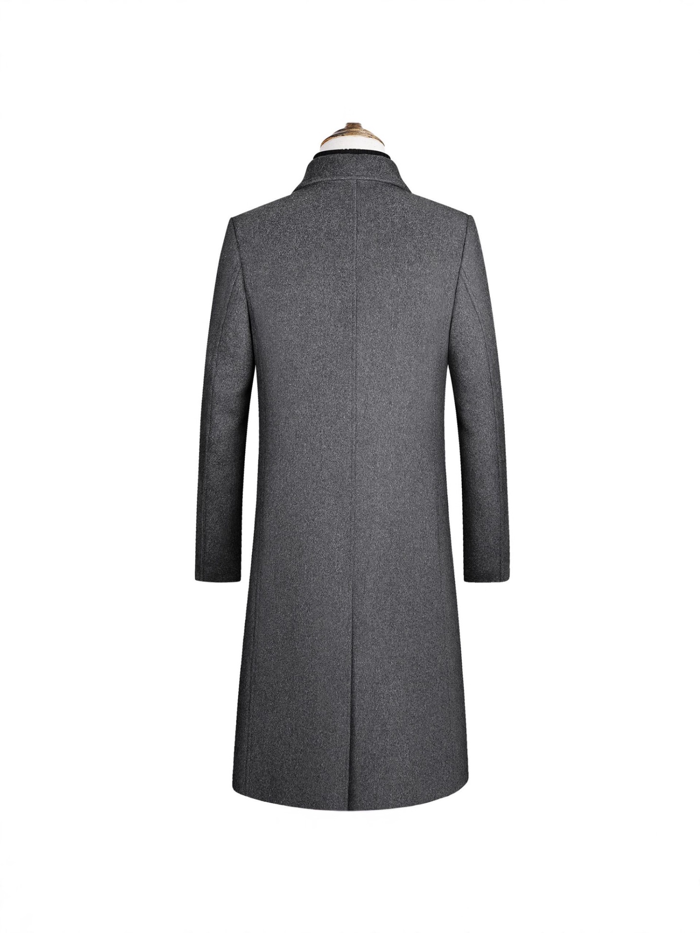 Trench-coat matelassé en laine pour homme, automne/hiver - Long jusqu'aux genoux