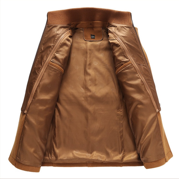 Trench-coat homme à double col - Coupe standard avec fermeture éclair verticale