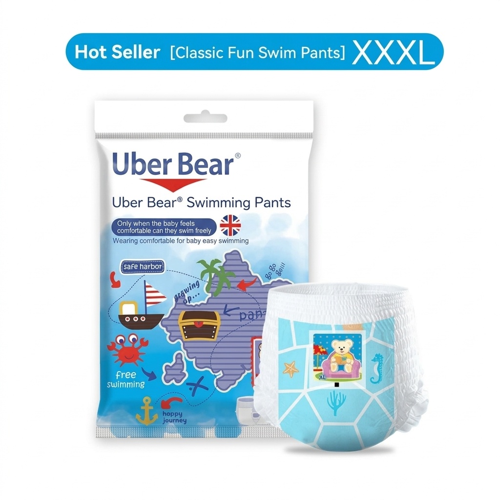 Pannolini per neonati Uber Bear ultra sottili e traspiranti, mutandine usa e getta a prova di perdite per l'addestramento alla pulizia.