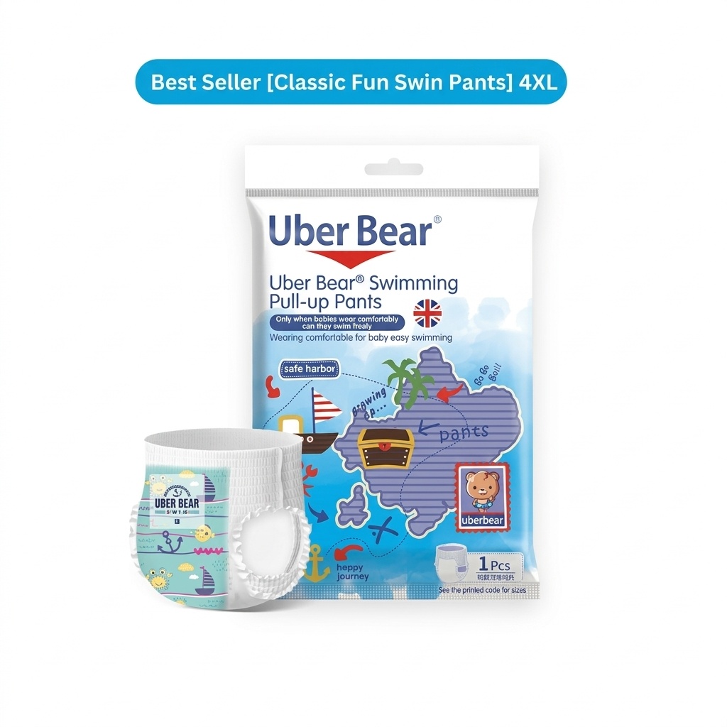 Pannolini per neonati Uber Bear ultra sottili e traspiranti, mutandine usa e getta a prova di perdite per l'addestramento alla pulizia.
