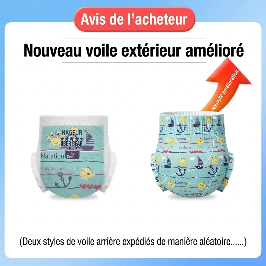 Couches pour bébé Uber Bear ultra-minces et respirantes, culottes d'apprentissage jetables anti-fuites