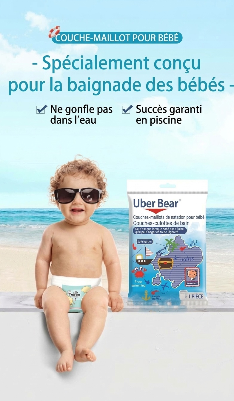 Couches pour bébé Uber Bear ultra-minces et respirantes, culottes d'apprentissage jetables anti-fuites