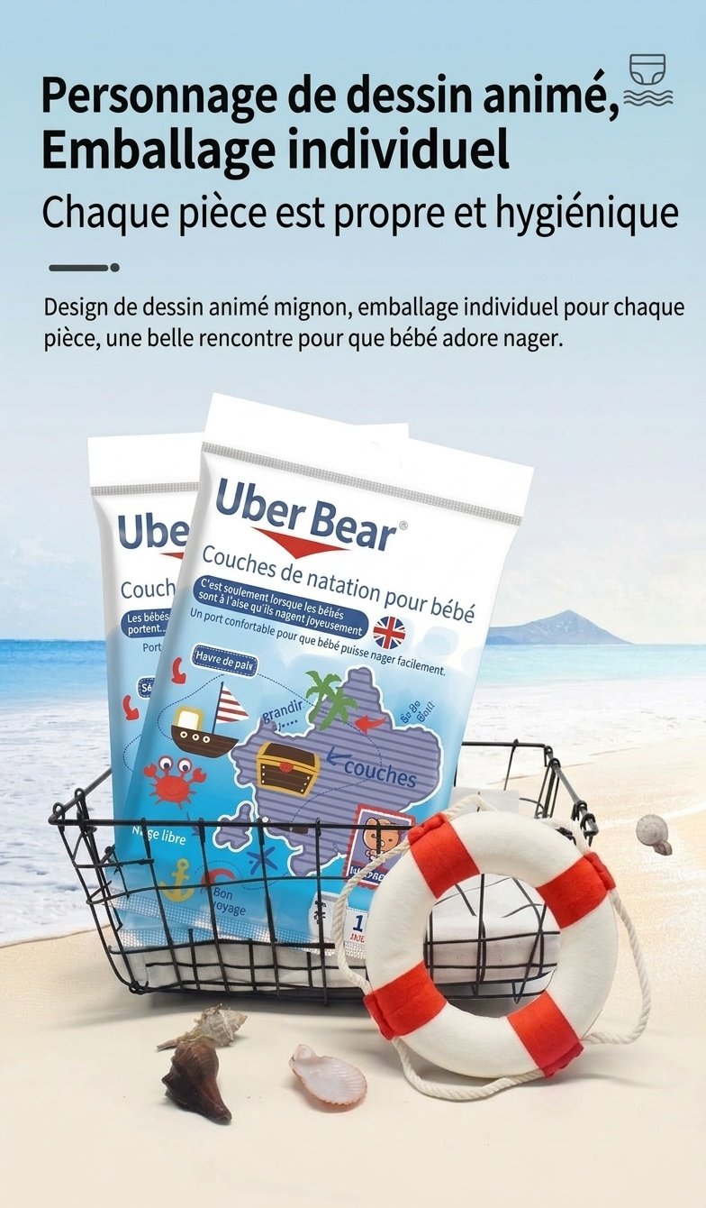 Couches pour bébé Uber Bear ultra-minces et respirantes, culottes d'apprentissage jetables anti-fuites
