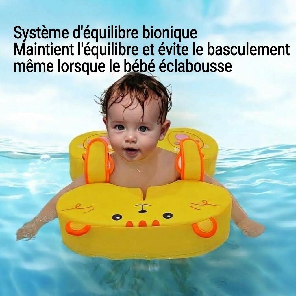 Bouée de natation non gonflable pour bébé avec harnais de sécurité, anti-retournement pour bébé (3-36 mois)
