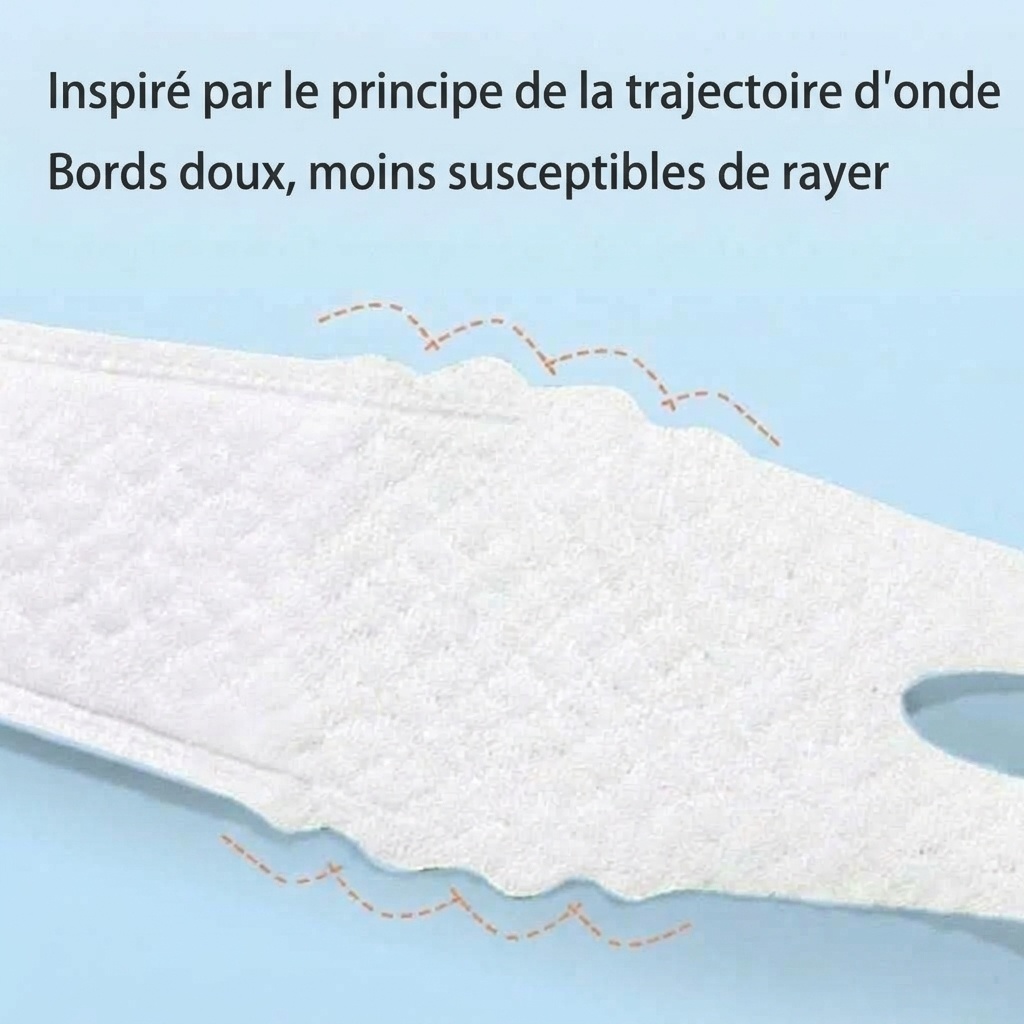Doigts pour le nettoyage buccal de bébé, masseur de gencives souple en non-tissé et première brosse à dents