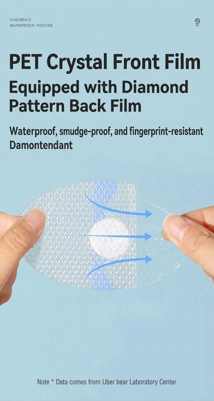 Parches impermeables para oídos de bebé, ideales para nadar y bañarse, protectores de oídos de silicona hipoalergénica (paquete de 20)