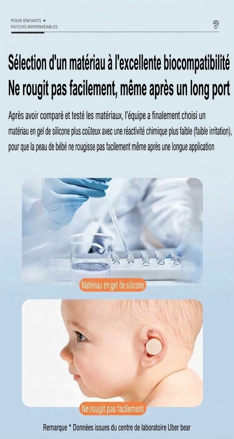 Cache-oreilles étanches pour bébé, pour la natation et le bain, protecteurs d'oreilles en silicone hypoallergénique (paquet de 20)