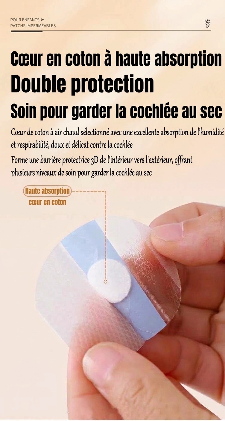 Cache-oreilles étanches pour bébé, pour la natation et le bain, protecteurs d'oreilles en silicone hypoallergénique (paquet de 20)
