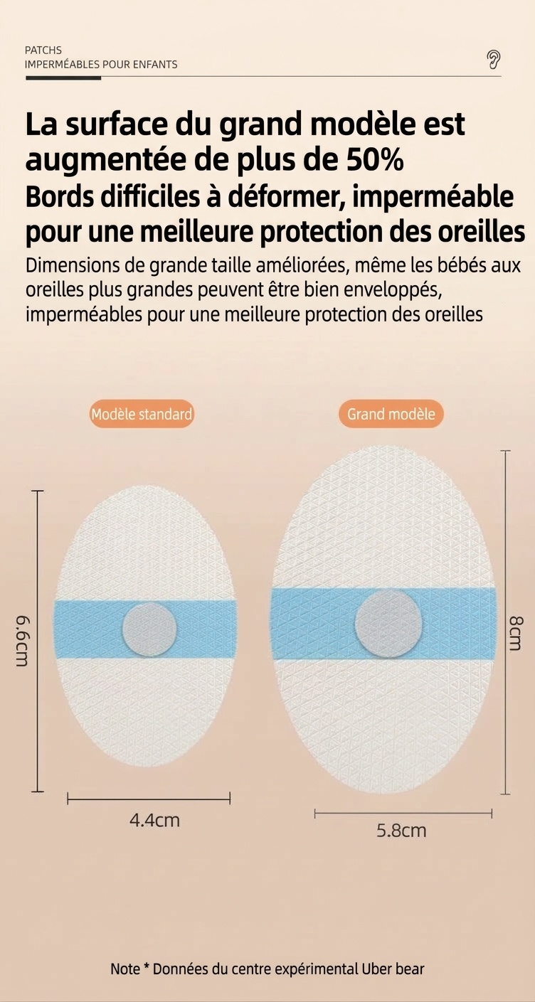 Cache-oreilles étanches pour bébé, pour la natation et le bain, protecteurs d'oreilles en silicone hypoallergénique (paquet de 20)