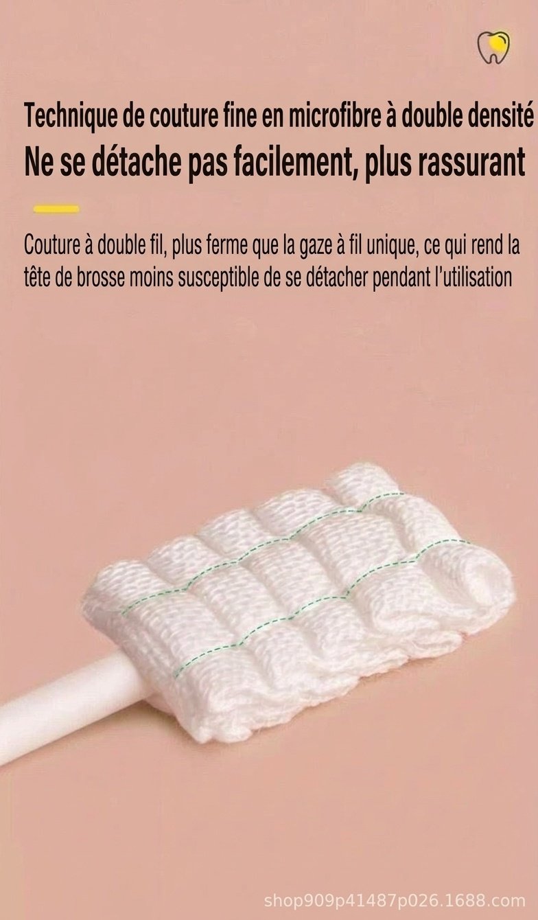 Lingettes nettoyantes pour l'hygiène buccale des bébés, bâtonnets nettoyants pour la langue et les gencives des nourrissons emballés individuellement