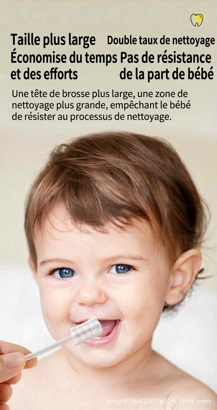 Lingettes nettoyantes pour l'hygiène buccale des bébés, bâtonnets nettoyants pour la langue et les gencives des nourrissons emballés individuellement