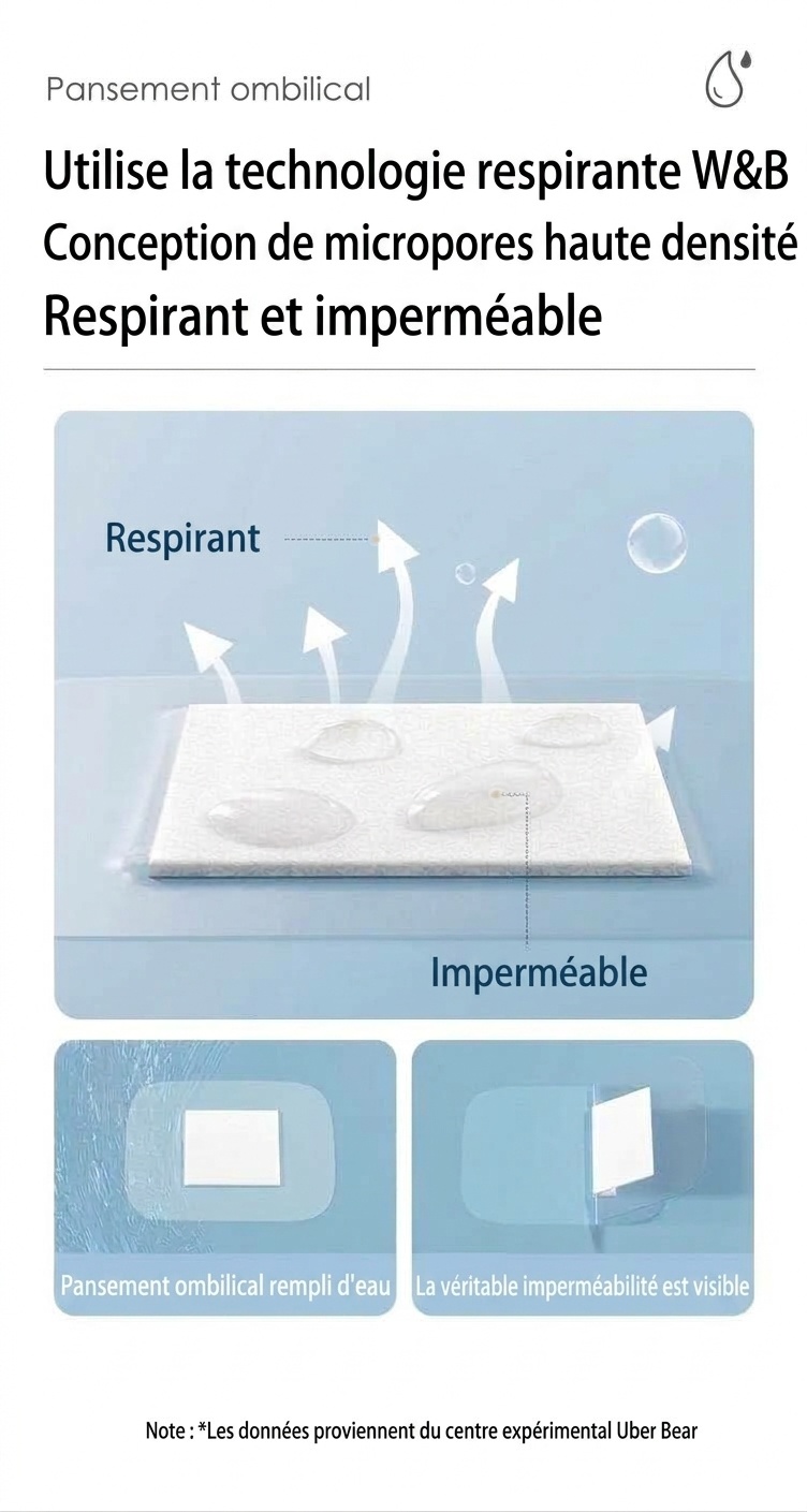 Patchs de protection étanches pour le nombril de bébé, protecteurs de nombril en film PU respirant pour le bain et la natation