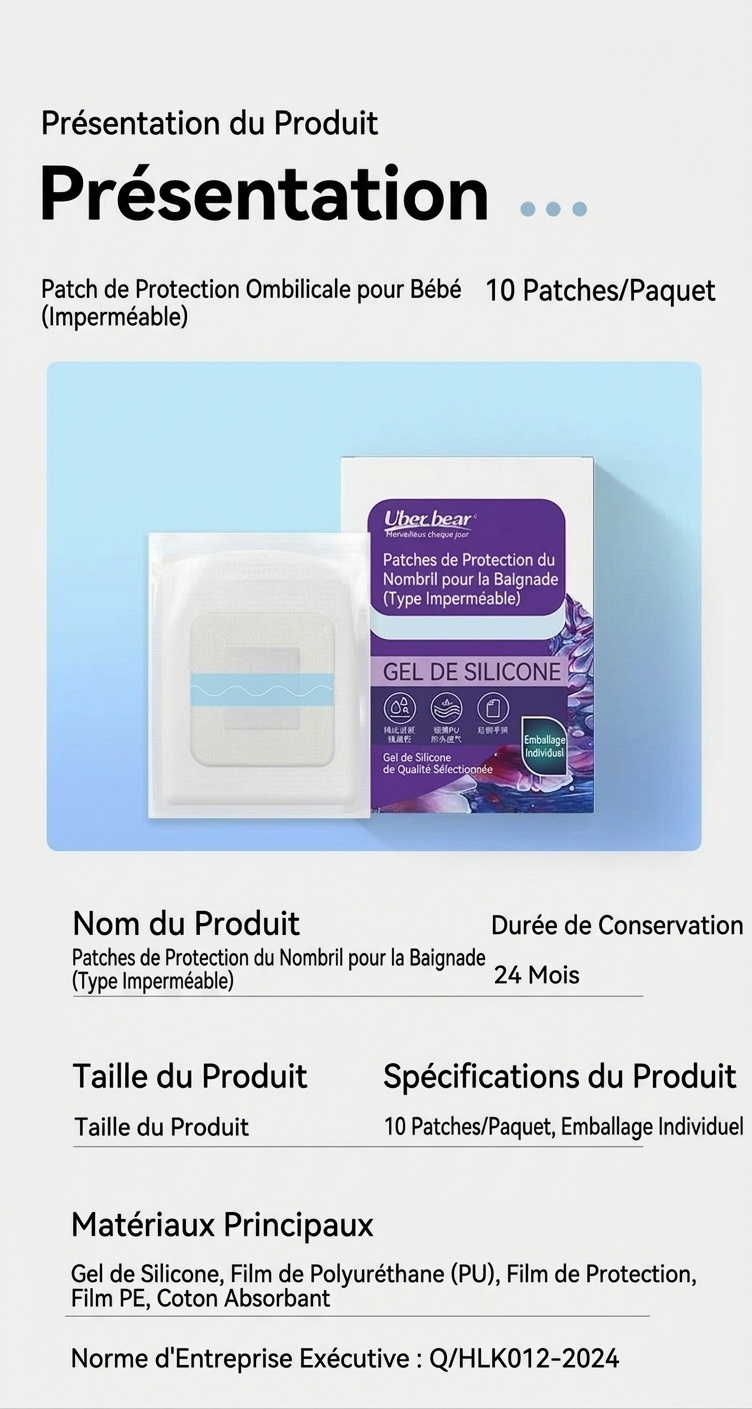 Patchs de protection étanches pour le nombril de bébé, protecteurs de nombril en film PU respirant pour le bain et la natation