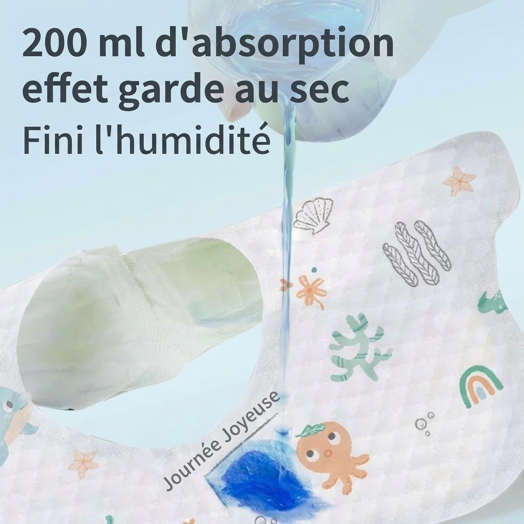 Bavoirs jetables Uber Bear pour bébé, bavoirs ultra-absorbants et doux pour les repas et la poussée dentaire