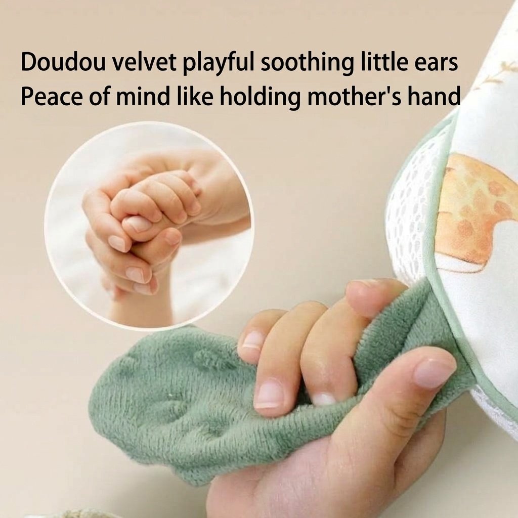 Cuscino ergonomico per il supporto del collo del bambino, con anima in gel di silicone organico lavabile, ideale per il sonno dei neonati.
