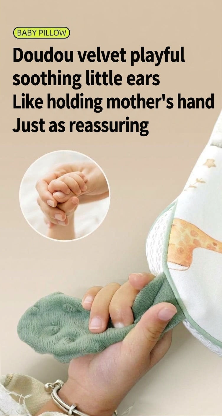 Cuscino ergonomico per il supporto del collo del bambino, con anima in gel di silicone organico lavabile, ideale per il sonno dei neonati.