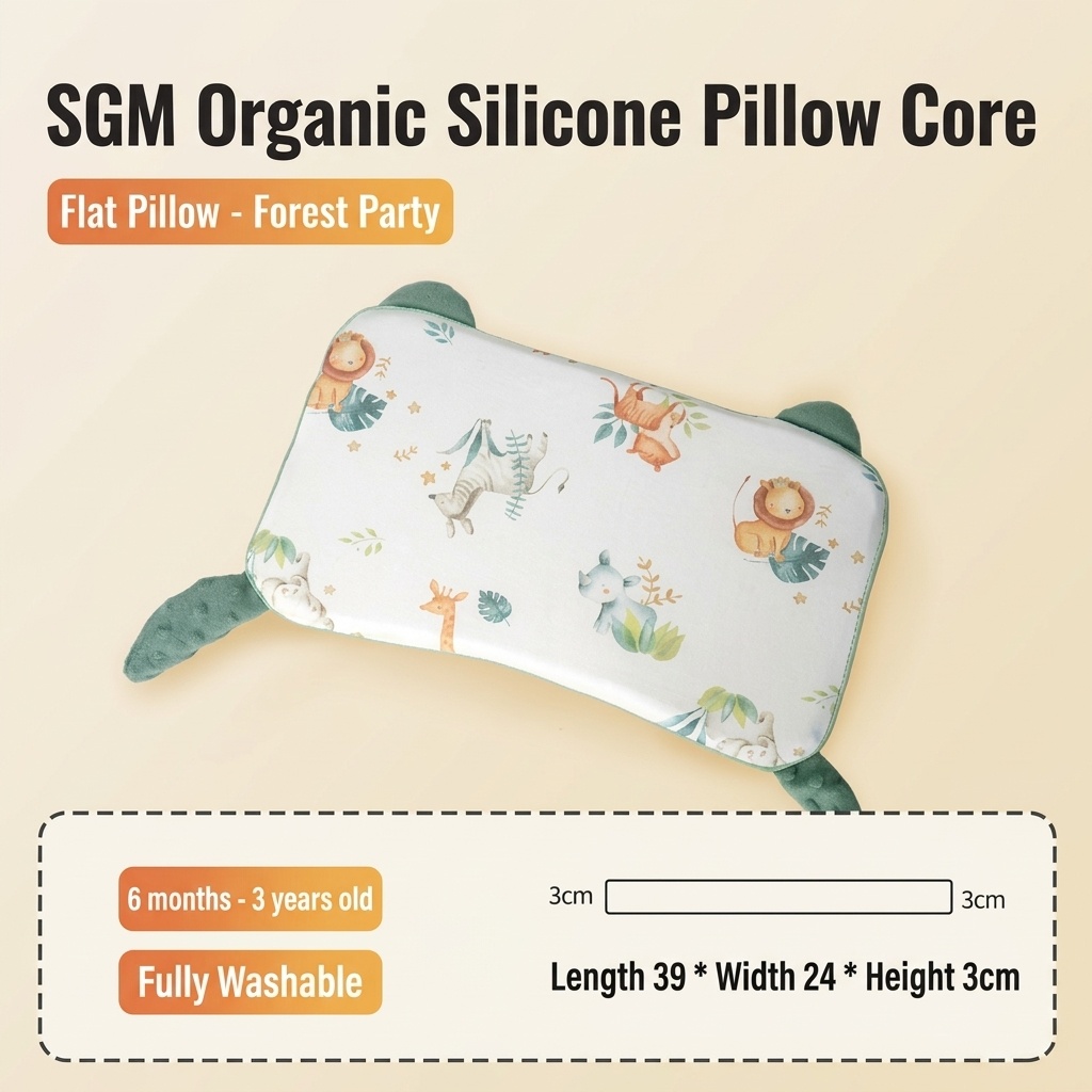 Cuscino ergonomico per il supporto del collo del bambino, con anima in gel di silicone organico lavabile, ideale per il sonno dei neonati.