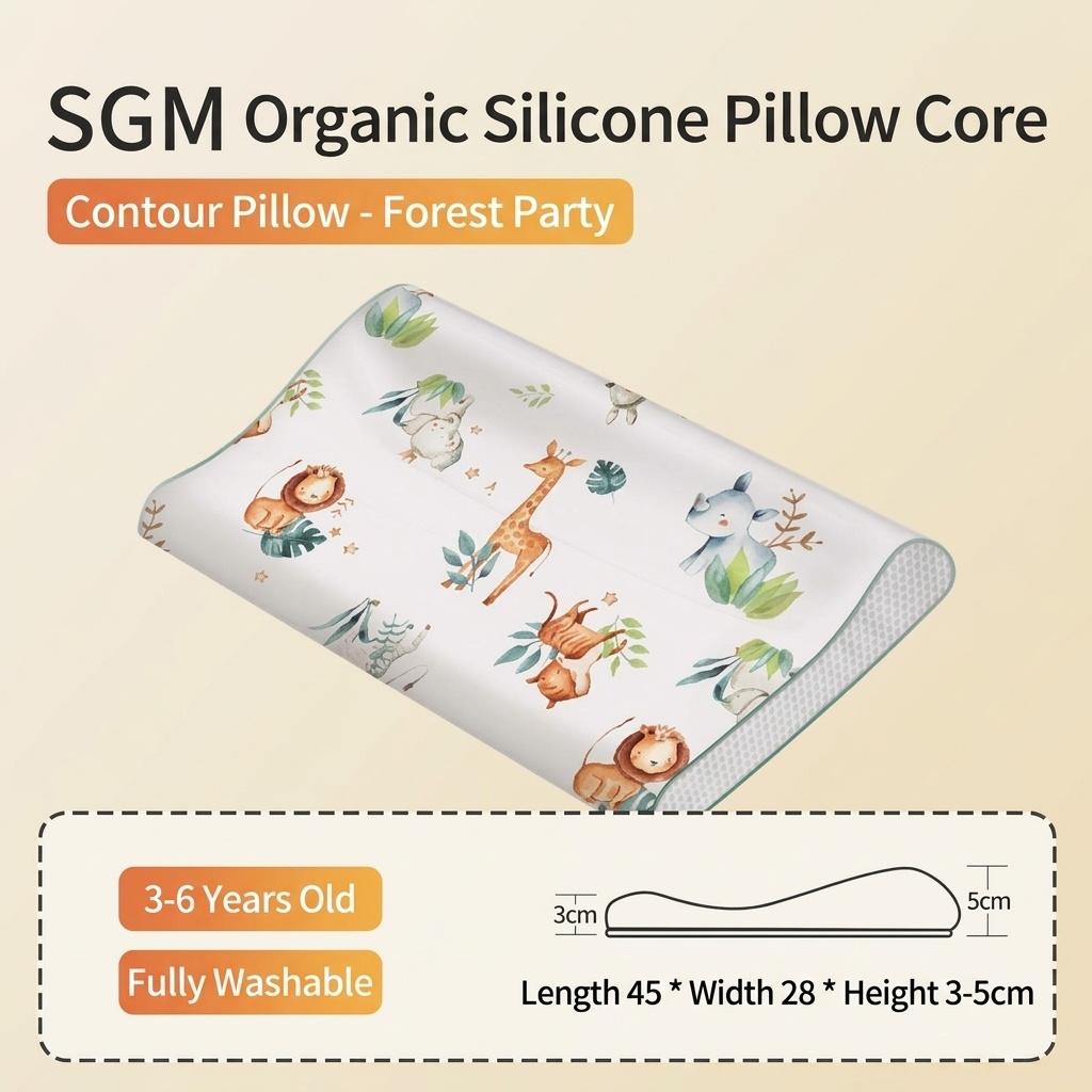 Cuscino ergonomico per il supporto del collo del bambino, con anima in gel di silicone organico lavabile, ideale per il sonno dei neonati.