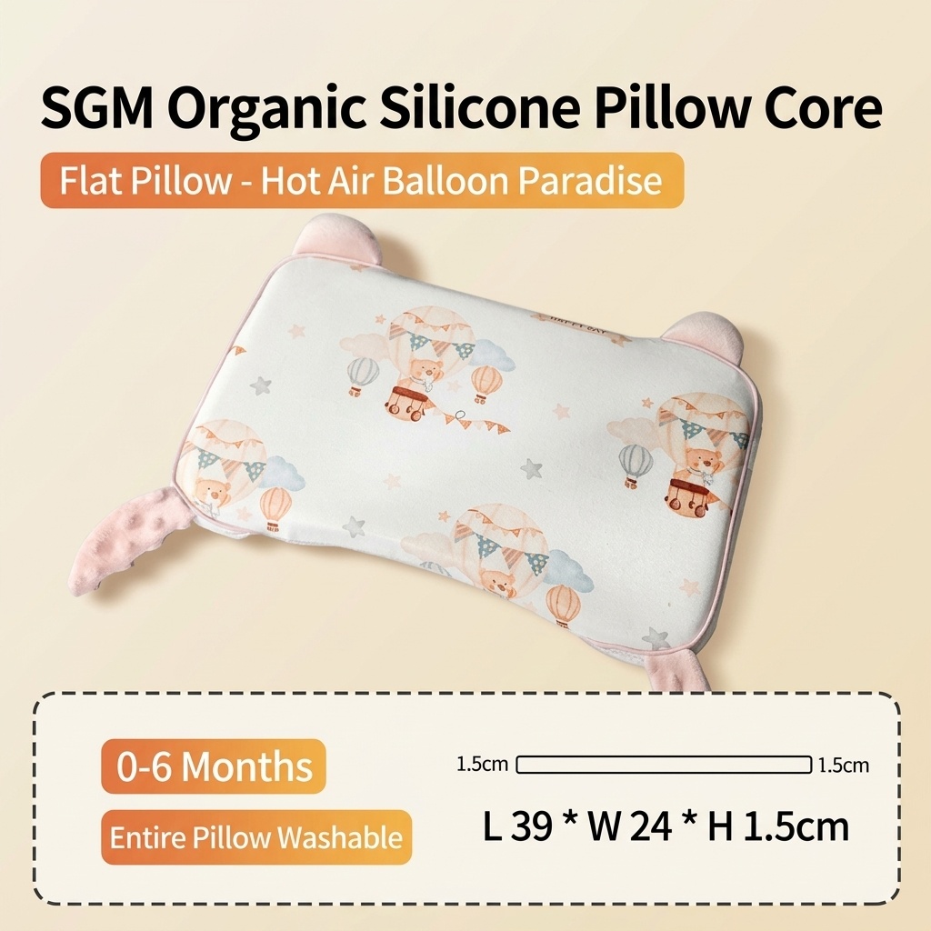 Cuscino ergonomico per il supporto del collo del bambino, con anima in gel di silicone organico lavabile, ideale per il sonno dei neonati.