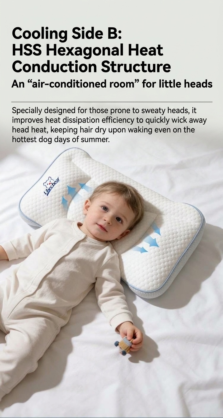 Almohada ergonómica para bebés, contorneada, lavable, para soporte de columna y cuello (de 0 a 6 meses en adelante).