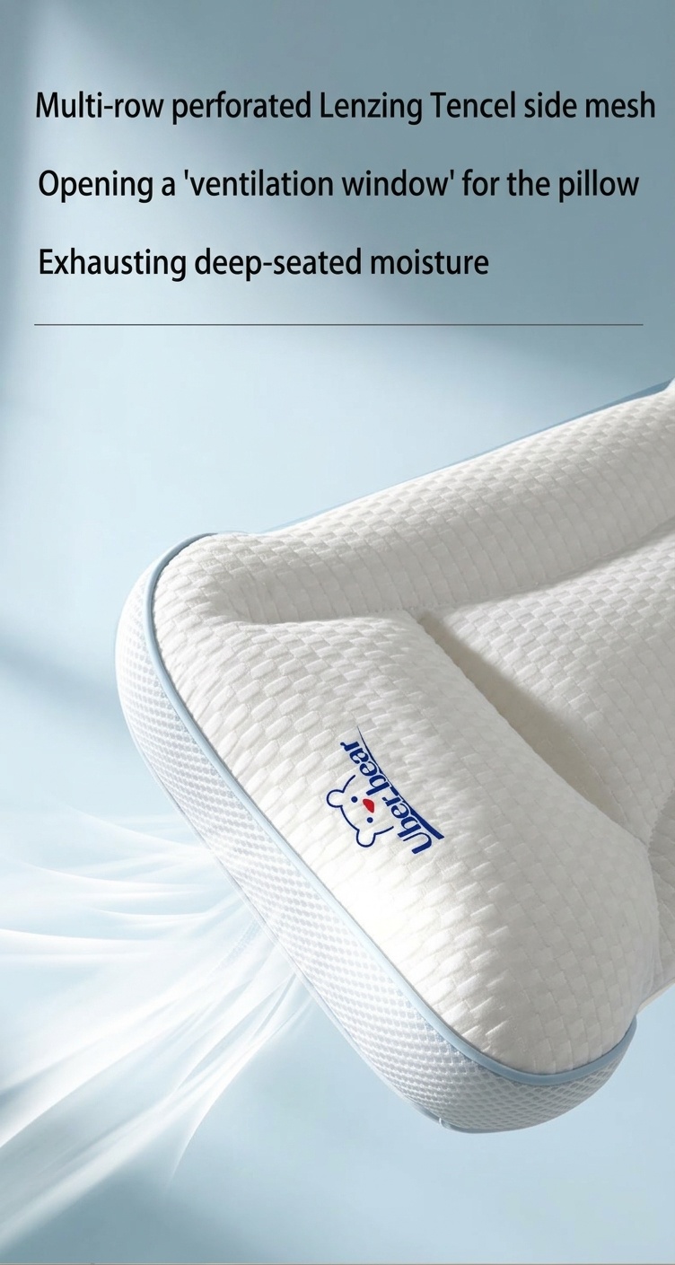 Almohada ergonómica para bebés, contorneada, lavable, para soporte de columna y cuello (de 0 a 6 meses en adelante).