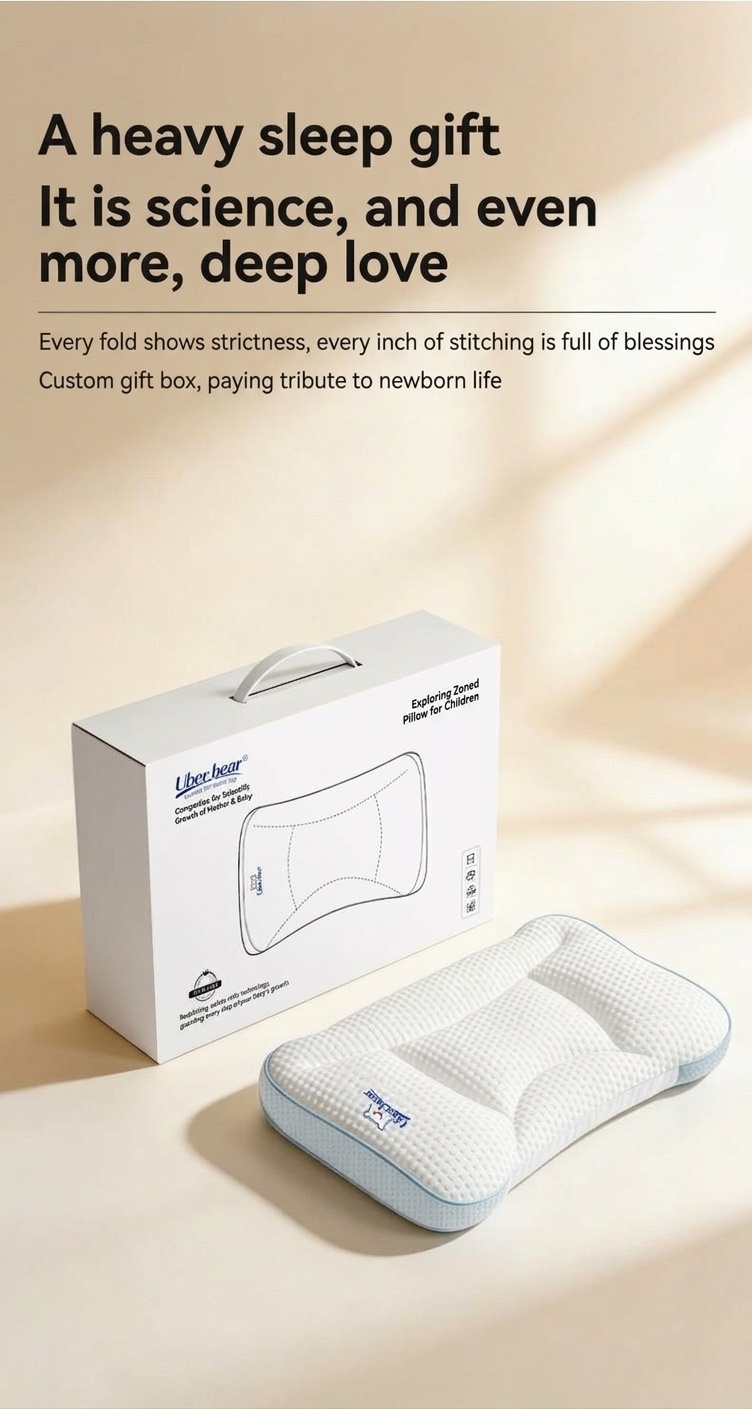 Almohada ergonómica para bebés, contorneada, lavable, para soporte de columna y cuello (de 0 a 6 meses en adelante).