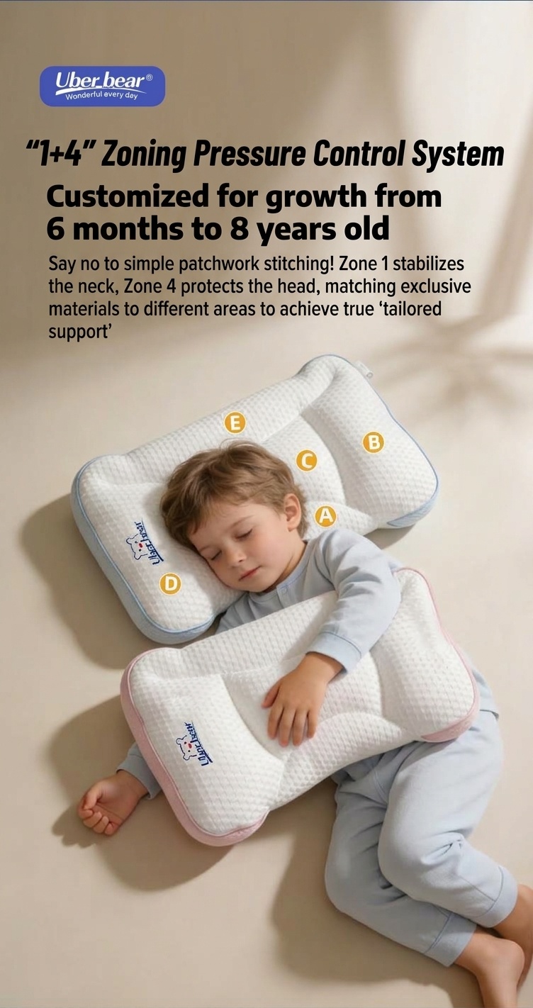 Almohada ergonómica para bebés, contorneada, lavable, para soporte de columna y cuello (de 0 a 6 meses en adelante).