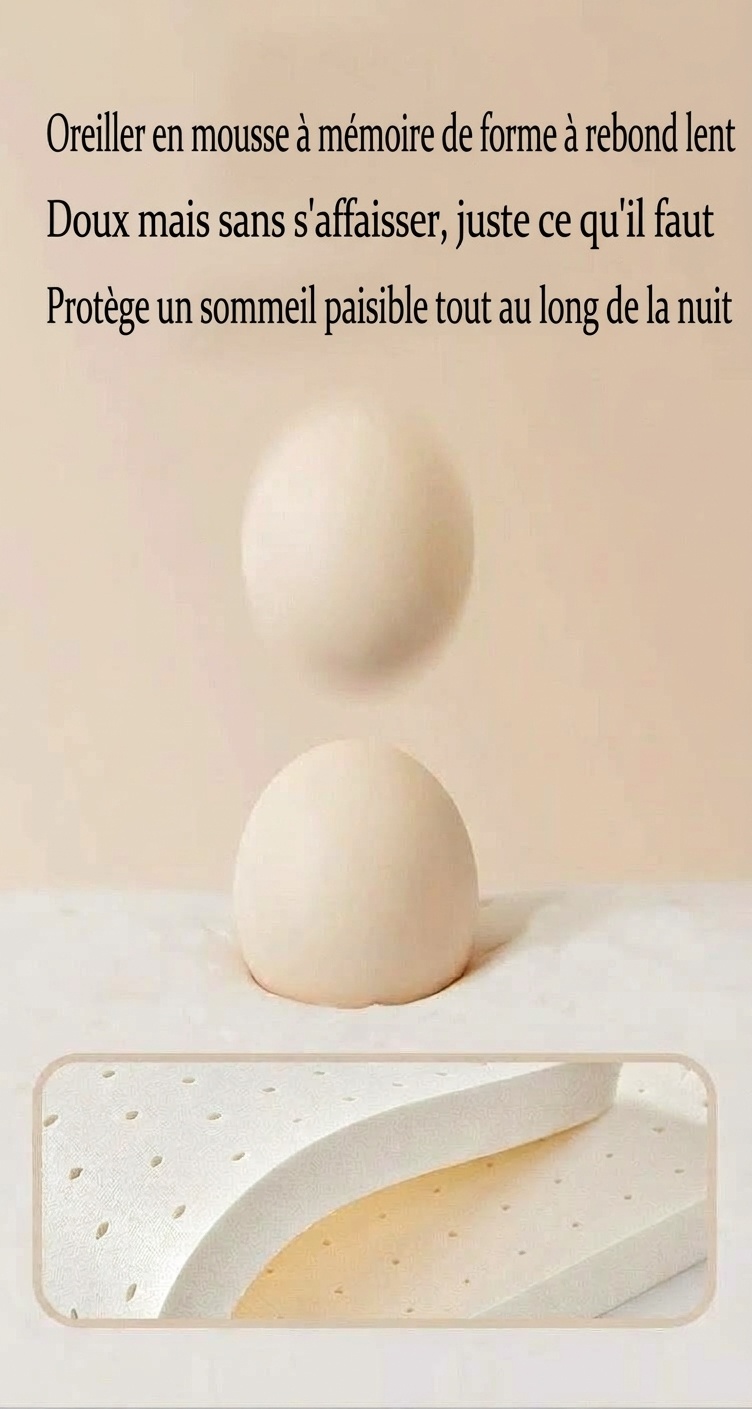 Oreiller bébé en mousse à mémoire de forme, oreiller ergonomique et respirant pour le soutien de la tête et du cou du nourrisson pendant le sommeil