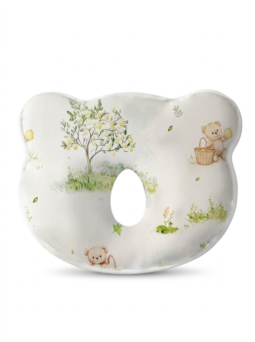 Cuscino modellante per la testa del neonato, cuscino lavabile in memory foam anti-appiattimento della testa (0-12 mesi)