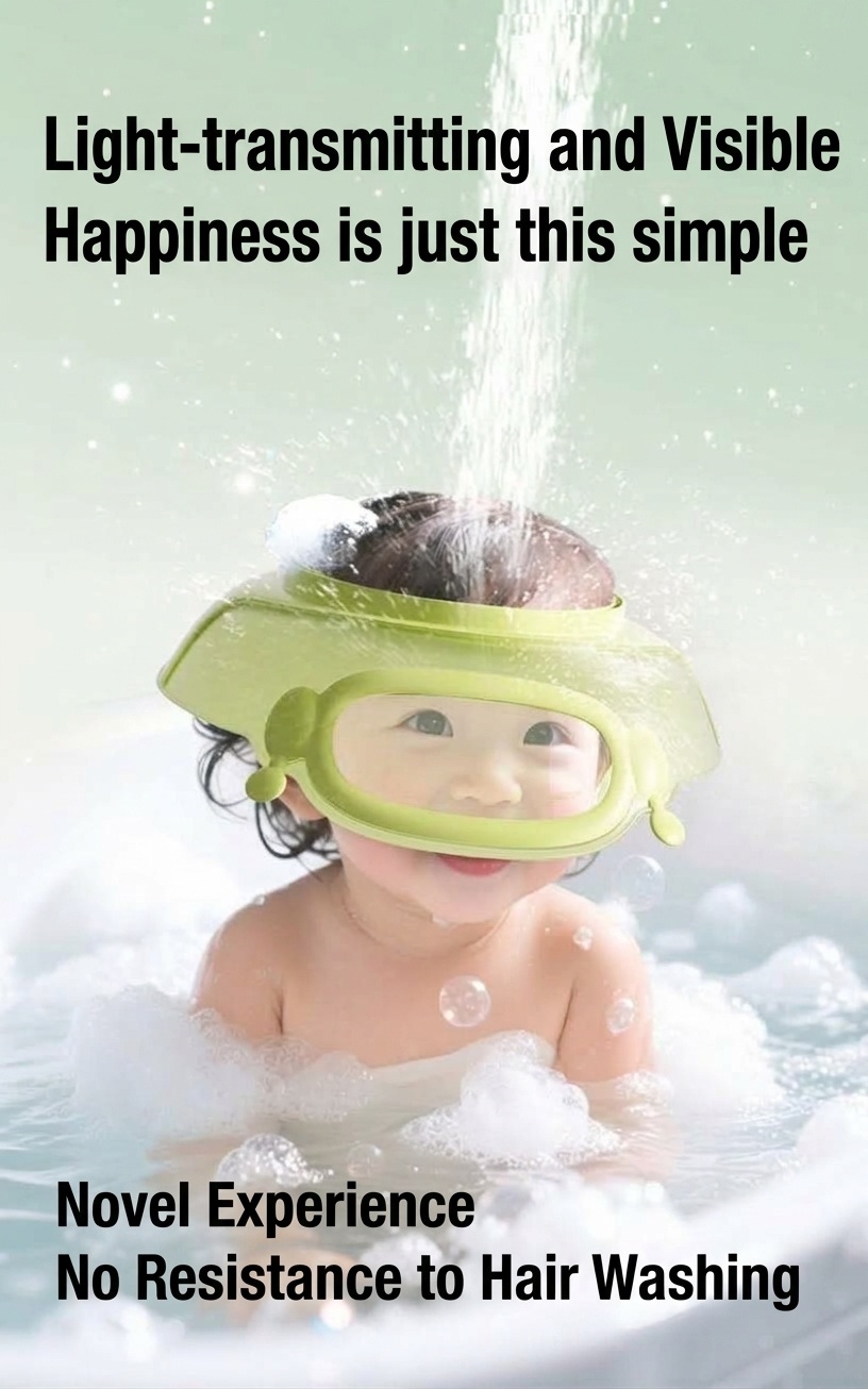 Baby Bath Visor & Shampoo Shield, Adjustable Eye & Ear Water Protection Shower Hat (1-15 Years)