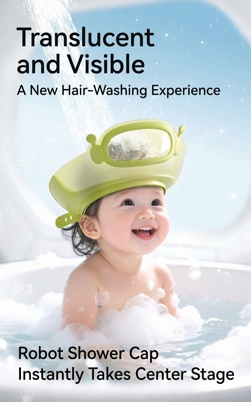 Baby Bath Visor & Shampoo Shield, Adjustable Eye & Ear Water Protection Shower Hat (1-15 Years)