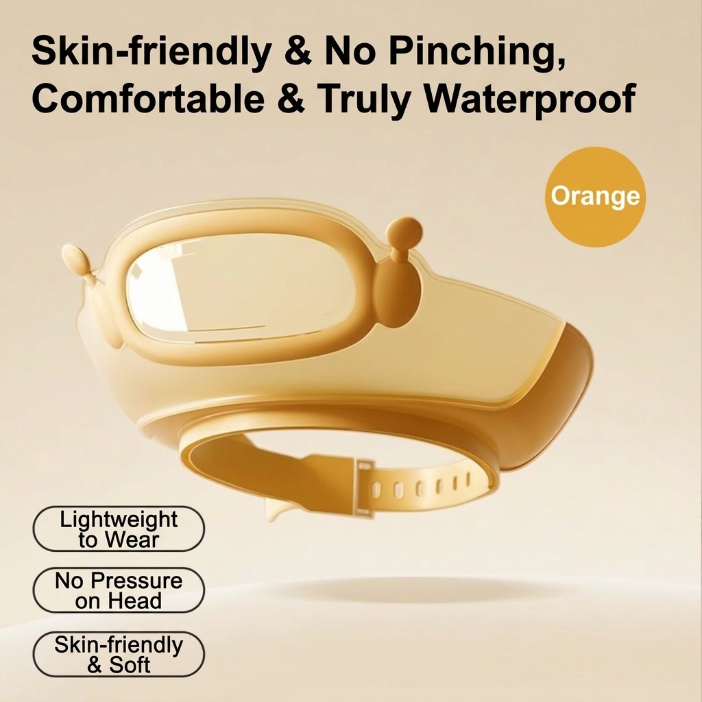 Baby Bath Visor & Shampoo Shield, Adjustable Eye & Ear Water Protection Shower Hat (1-15 Years)