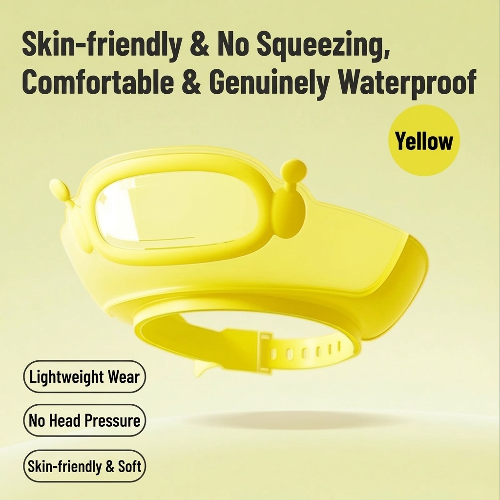 Baby Bath Visor & Shampoo Shield, Adjustable Eye & Ear Water Protection Shower Hat (1-15 Years)