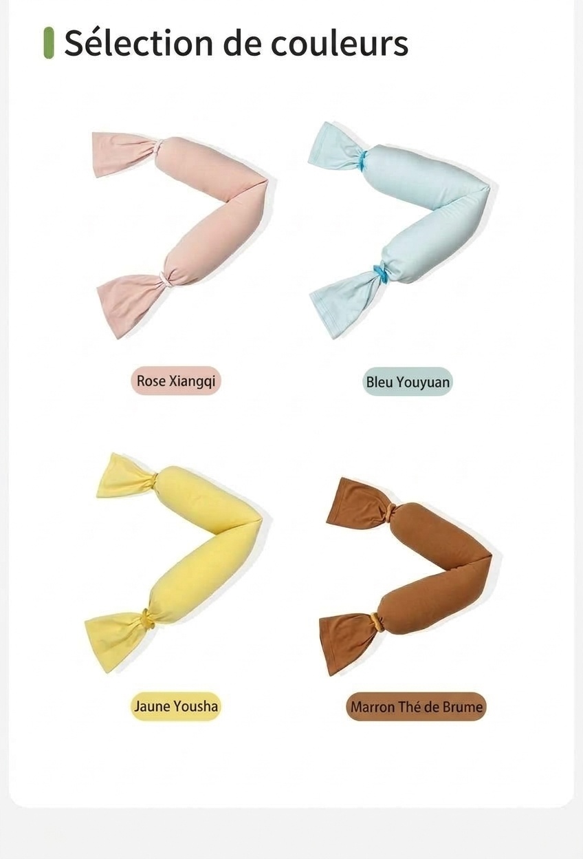 Coussin traversin multifonctionnel Uber.bear pour bébé, 70 cm, garni de microbilles, pour l'allaitement et le sommeil