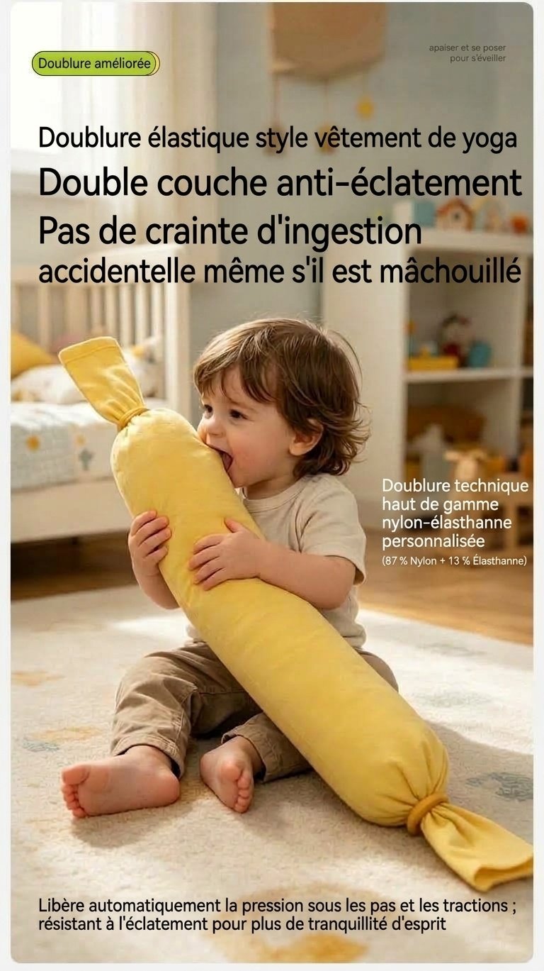 Coussin traversin multifonctionnel Uber.bear pour bébé, 70 cm, garni de microbilles, pour l'allaitement et le sommeil