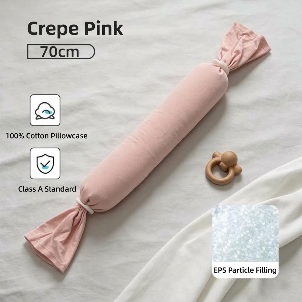 Almohada multifuncional de soporte para bebés Uber.bear, almohada de lactancia y para dormir de 70 cm con microesferas.
