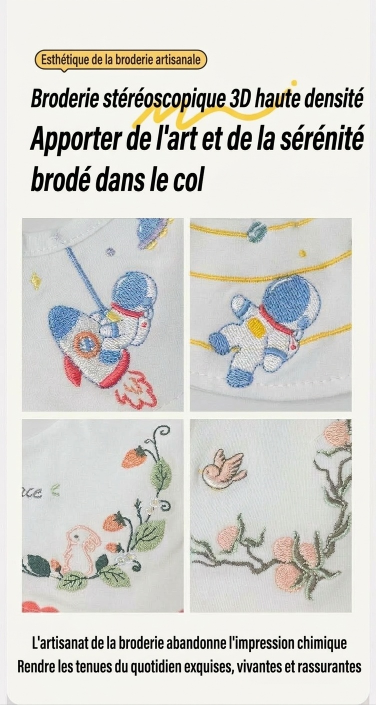 Bavoirs bandana en coton brodé pour bébé, imperméables et absorbants, pour l'alimentation et la bave