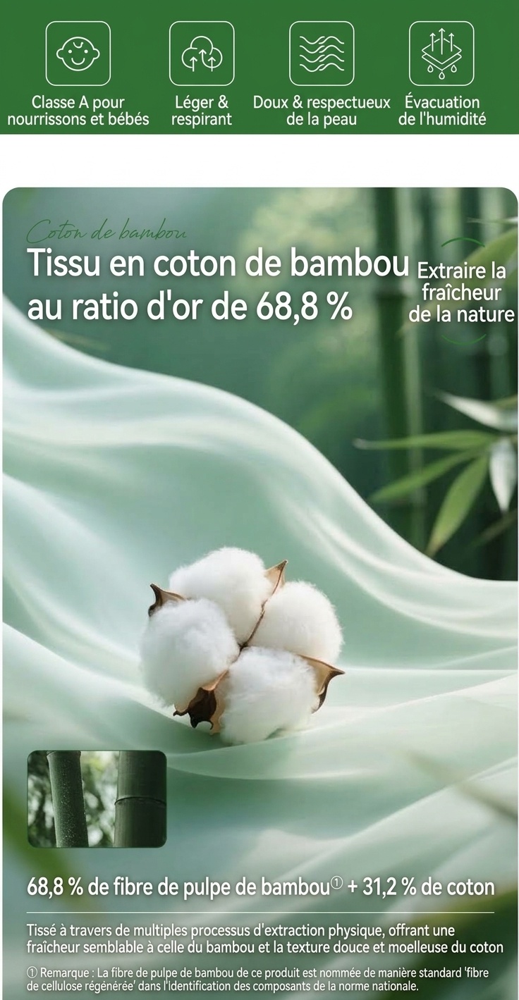 Gigoteuse bébé en coton et bambou respirant, couverture d'été portable avec entrejambe ouverte